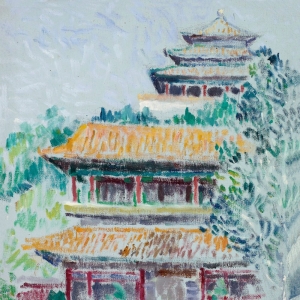 周碧初油畫(huà)作品《北京風(fēng)景》欣賞