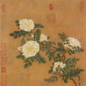 宋 馬遠(yuǎn)《白薔薇圖》國(guó)畫(huà)高清大圖下載