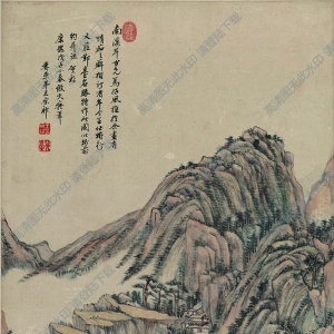 王原祁作品超高清《仿黃公望山水》百度云網(wǎng)盤(pán)下載