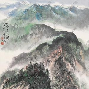 蕭平作品 紅樹青山 高清大圖下載