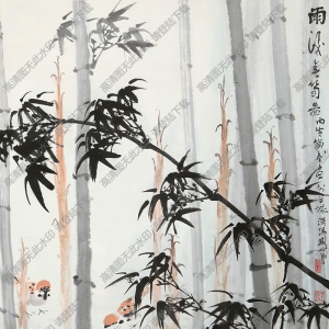 關(guān)山月國畫作品 雨后春筍圖 高清下載