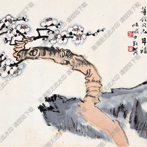 陸儼少國(guó)畫(huà) 東風(fēng)多在向陽(yáng)枝 高清大圖下載