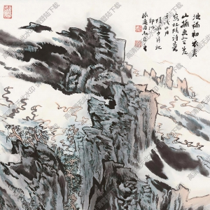 陸儼少國(guó)畫(huà) 杜陵詩(shī)意 高清大圖下載