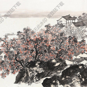 梁樹(shù)年國(guó)畫(huà)作品 長(zhǎng)江秋色 高清下載