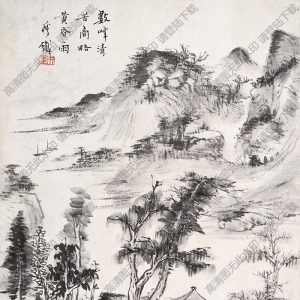 錢瘦鐵作品 山水畫2 高清大圖下載