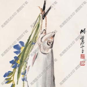 胡若思國(guó)畫(huà)作品 有余圖 高清下載