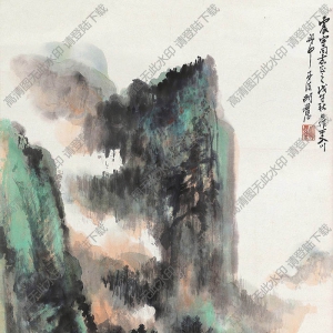 胡若思作品 山水畫(huà)1 高清大圖下載