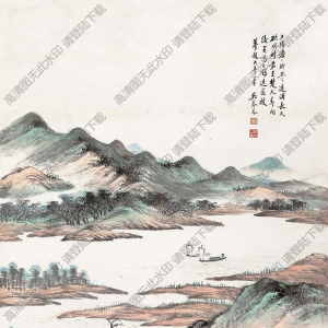 吳琴木國(guó)畫 遠(yuǎn)浦歸舟 高清大圖下載