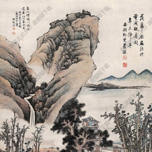 藍(lán)瑛國畫 山水 高清大圖下載