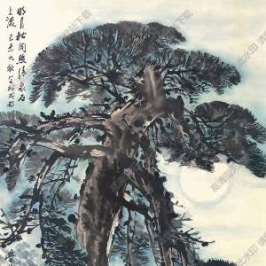 岑學(xué)恭作品 松泉圖 高清大圖下載