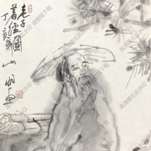 吳山明作品 老子著經(jīng)圖 高清大圖下載